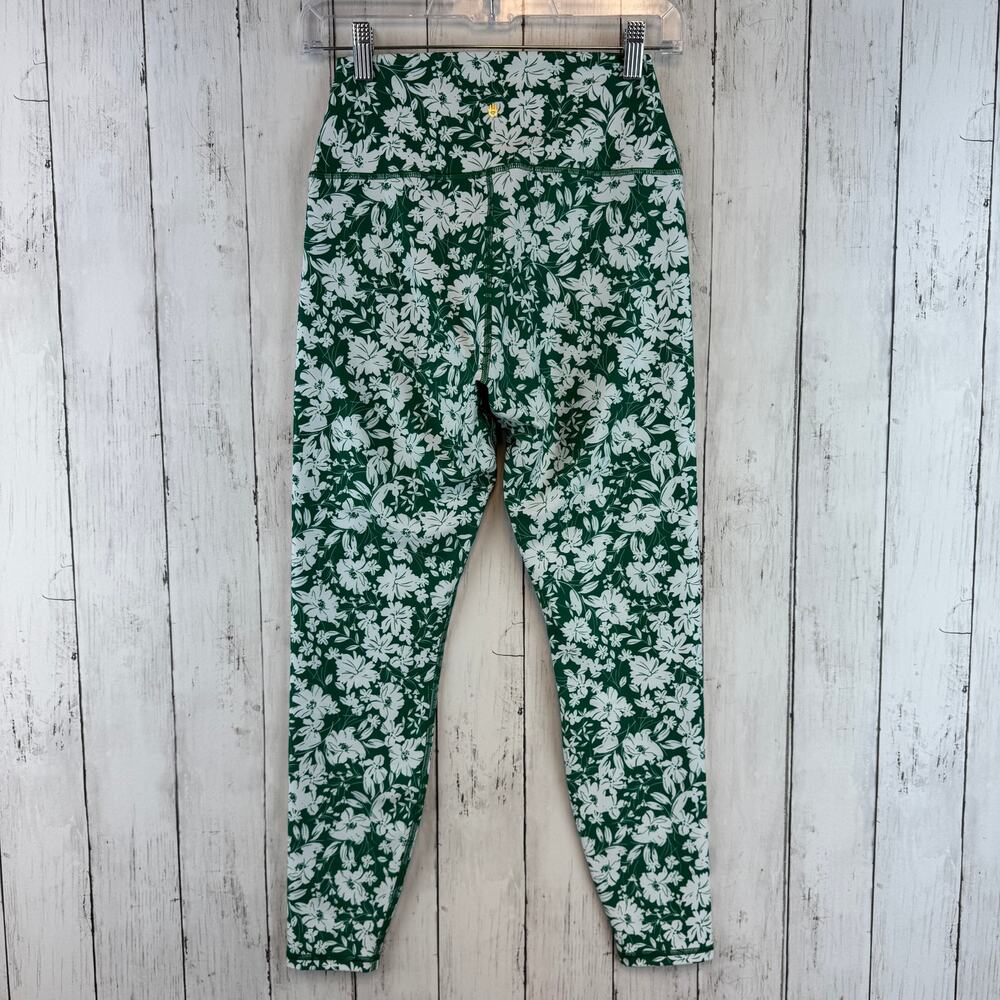 Spiritual Gangster Green Floral Verona Intent High Waisted Legging Size Medium - Picture 8 of 16
